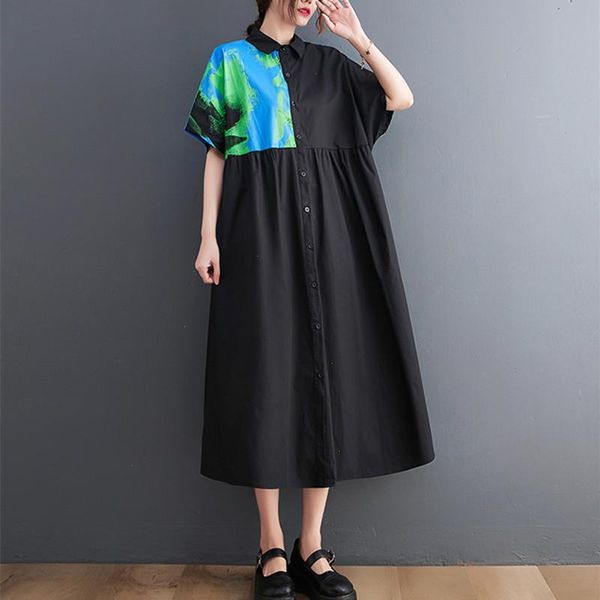 arrival japanese style patchwork street dress fashion chic girls black summer loose women casual blouse, Black;gray
arrival japanese style patchwork street dress fashion chic girls black summer loose women casual blouse, Black;gray