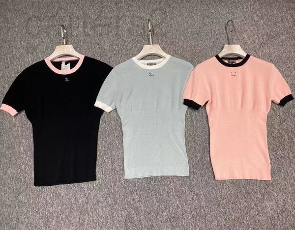 women's knits & tees designer straight 2022 spring and summer new slim fit temperament color matching knitted round neck short sleeve w, White
women's knits & tees designer straight 2022 spring and summer new slim fit temperament color matching knitted round neck short sleeve w, White