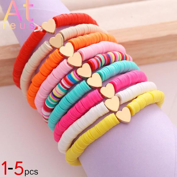 9 color heart strands charm bracelet for girl multicolor polymer clay flat beads set women boho ethnic jewelry 1-5pcs, Black
9 color heart strands charm bracelet for girl multicolor polymer clay flat beads set women boho ethnic jewelry 1-5pcs, Black