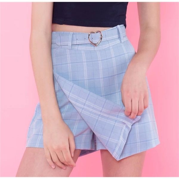 summer new ladies aline skirts women plaid slim new korean fashion belt above knee mini skirts empire shorts skirts preppy t200324, Black
summer new ladies aline skirts women plaid slim new korean fashion belt above knee mini skirts empire shorts skirts preppy t200324, Black