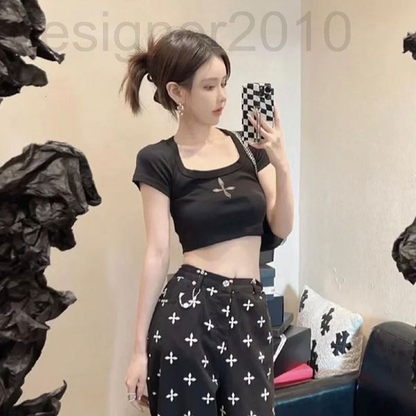women's t-shirt designer sfmk2022 summer new u-neck exposed collarbone pure desire spice girl tight blouse women's cross navel sho, White
women's t-shirt designer sfmk2022 summer new u-neck exposed collarbone pure desire spice girl tight blouse women's cross navel sho, White