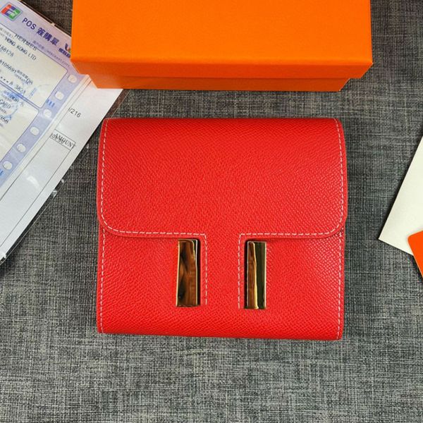 wallets designer lady casual short wallet card holder genuine leather men luxury small buckle women coin purse, Red;black
wallets designer lady casual short wallet card holder genuine leather men luxury small buckle women coin purse, Red;black