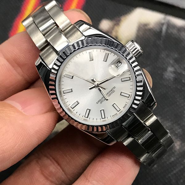 luxury woman watch 26mm black classical style jubilee watchs 2813 golden automatic steel swimming waterproof wristwatches, Slivery;brown
luxury woman watch 26mm black classical style jubilee watchs 2813 golden automatic steel swimming waterproof wristwatches, Slivery;brown
