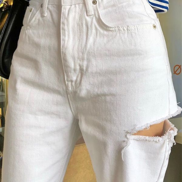 rockmore cotton high waisted jeans with holes white pockets casual straight pants wide leg jean streetwear trousers 220815, Blue
rockmore cotton high waisted jeans with holes white pockets casual straight pants wide leg jean streetwear trousers 220815, Blue