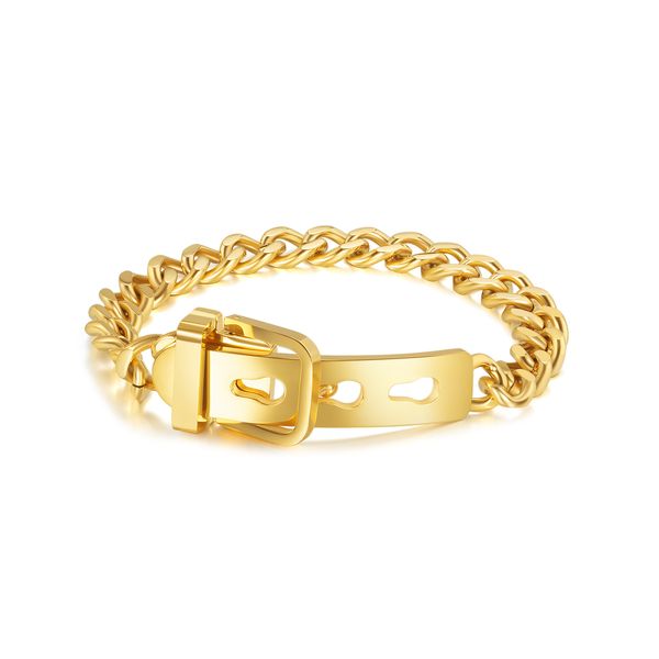 stainless steel adjustable belt buckle curb chain cuff bangle bracelet for women mens 8mm 19cm silver gold, Black
stainless steel adjustable belt buckle curb chain cuff bangle bracelet for women mens 8mm 19cm silver gold, Black