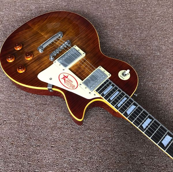 new standard custom tiger flame standard electric guitar 6 stings gitaar rosewood fingerboard.brown guitarra musical instruments
new standard custom tiger flame standard electric guitar 6 stings gitaar rosewood fingerboard.brown guitarra musical instruments