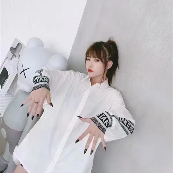 shirts + early spring new color contrast woven embroidered shirt women's fashion slim lapel clothes_ne5k, White
shirts + early spring new color contrast woven embroidered shirt women's fashion slim lapel clothes_ne5k, White