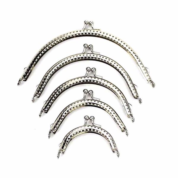 20 pcslot 5 sizes glossy silver basic arch metal purse frame kiss clasp lock diy bag accessories 6585105125155cm 210302, Black
20 pcslot 5 sizes glossy silver basic arch metal purse frame kiss clasp lock diy bag accessories 6585105125155cm 210302, Black