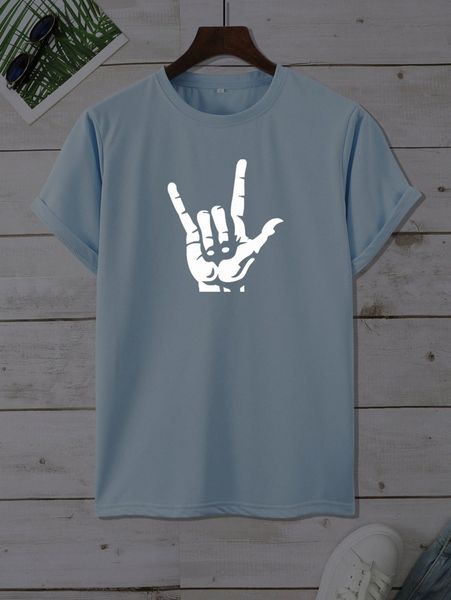 men figure graphic tee 818h#, White;black