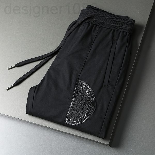 men's pants designer light luxury ice silk pants men's summer thin casual heavy craft embroidery quick drying chao brand p0ih, Black
men's pants designer light luxury ice silk pants men's summer thin casual heavy craft embroidery quick drying chao brand p0ih, Black