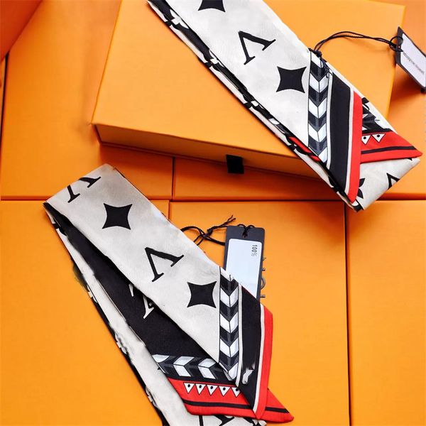 designer woman silk scarf letter headband brand small scarf variable headscarf accessories activity gift 6*100cm, Blue;gray
designer woman silk scarf letter headband brand small scarf variable headscarf accessories activity gift 6*100cm, Blue;gray