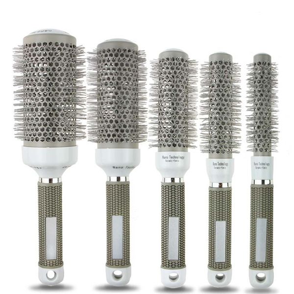 6 size brush brush thermal ceramic ion round barrel comb dressing hair salon styling drying curling 220708, Silver
6 size brush brush thermal ceramic ion round barrel comb dressing hair salon styling drying curling 220708, Silver