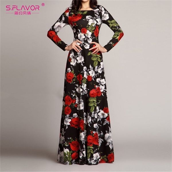 s flavor women elegant o neck long dress casual long sleeve vintage floral printed maxi dress autumn fashion slim party vestidos lj200818, Black;gray
s flavor women elegant o neck long dress casual long sleeve vintage floral printed maxi dress autumn fashion slim party vestidos lj200818, Black;gray