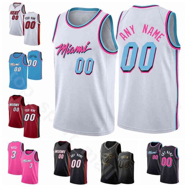 screen print basketball jimmy butler jersey dwyane wade tyler herro goran dragic kendrick nunn black white, Black;red