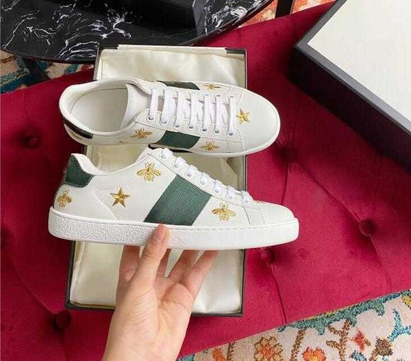 2021 designer men women white shoes bee snake tiger casual shoe chaussures genuine leather sneakers embroidery classic trainers python, Black
2021 designer men women white shoes bee snake tiger casual shoe chaussures genuine leather sneakers embroidery classic trainers python, Black
