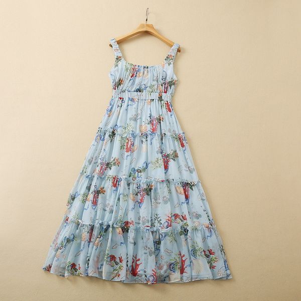 european and american women's clothing 2022 winter new condole belt sleeveless cascade print square collar pleated dress, Black;gray
european and american women's clothing 2022 winter new condole belt sleeveless cascade print square collar pleated dress, Black;gray