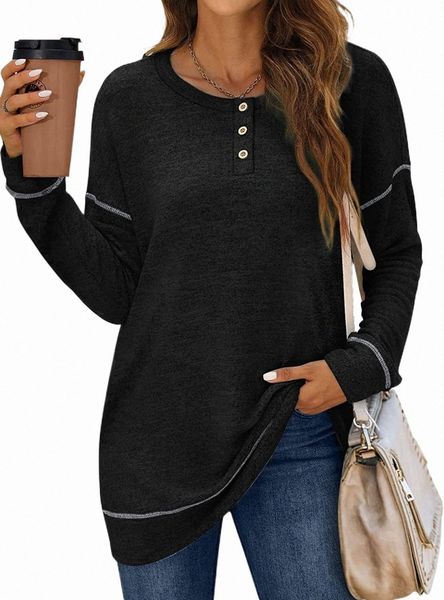 sweatshirt for women henley long sleeve shirts with button tunic for leggings p6aw#, Black
sweatshirt for women henley long sleeve shirts with button tunic for leggings p6aw#, Black