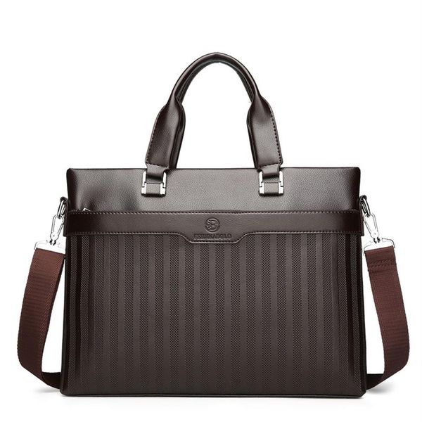 men's new pu stripe business wind soft wear-resistant leather shoulder bag black & brown 306g
men's new pu stripe business wind soft wear-resistant leather shoulder bag black & brown 306g