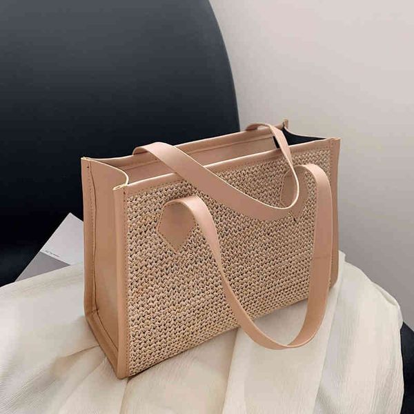 women straw shoulder bag portable female summer pu leather woven knitted totes woven purse for travel shopping g220519
women straw shoulder bag portable female summer pu leather woven knitted totes woven purse for travel shopping g220519