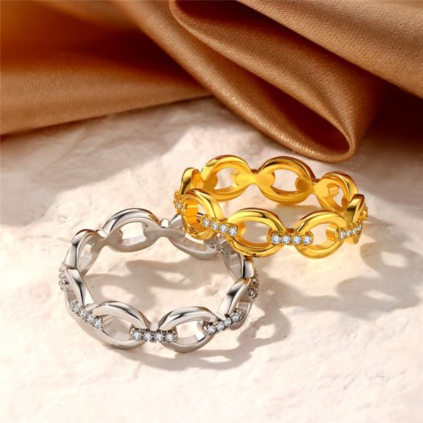 refined fashion 925 sterling silver rings circle 18k gold jewelry 925 rings 5a cubic zirconia for women teen girls luxury ring gift quantity, Golden;silver
refined fashion 925 sterling silver rings circle 18k gold jewelry 925 rings 5a cubic zirconia for women teen girls luxury ring gift quantity, Golden;silver