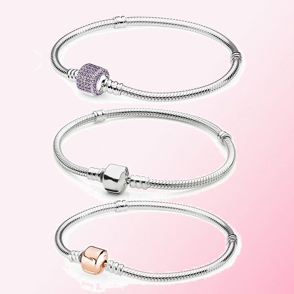 925 silver bangle charms pave bracelet with rose clasp beads fit pandora bracelet jewelry diy, Black
925 silver bangle charms pave bracelet with rose clasp beads fit pandora bracelet jewelry diy, Black