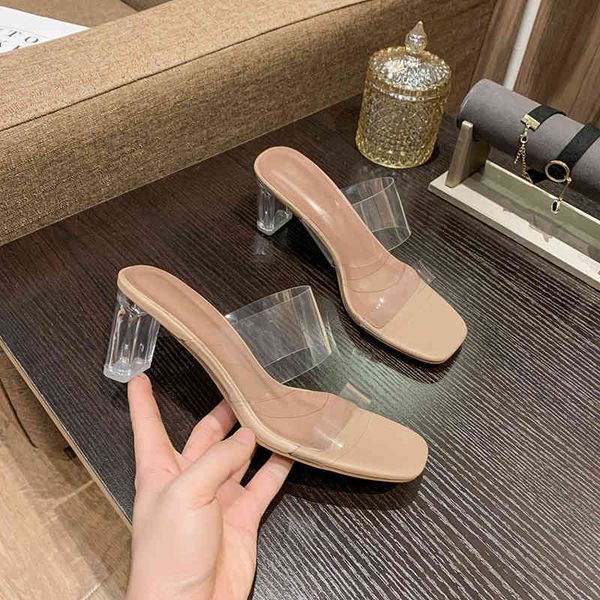 sandals summer transparent sandals women's middle heel thick crystal high s fairy style one line belt 95fr, Black
sandals summer transparent sandals women's middle heel thick crystal high s fairy style one line belt 95fr, Black