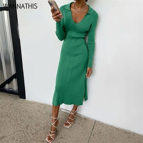 wannathis turn down collar long sleeve midi knitted dress high split autumn chic knitwear elegant female aesthetic dresses 220607, Black;gray
wannathis turn down collar long sleeve midi knitted dress high split autumn chic knitwear elegant female aesthetic dresses 220607, Black;gray