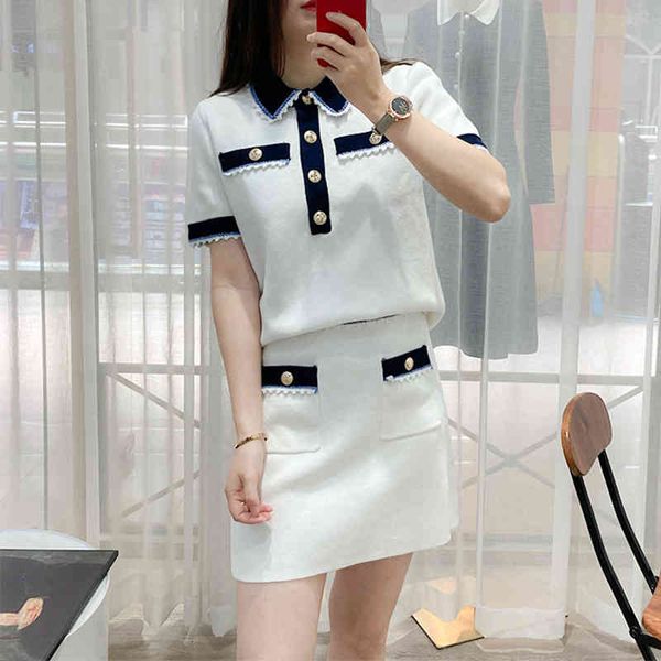 two piece dress fadan home spring and summer style college contrast color polo lace collar short sleeve a-line skirt suit 0pun, White
two piece dress fadan home spring and summer style college contrast color polo lace collar short sleeve a-line skirt suit 0pun, White