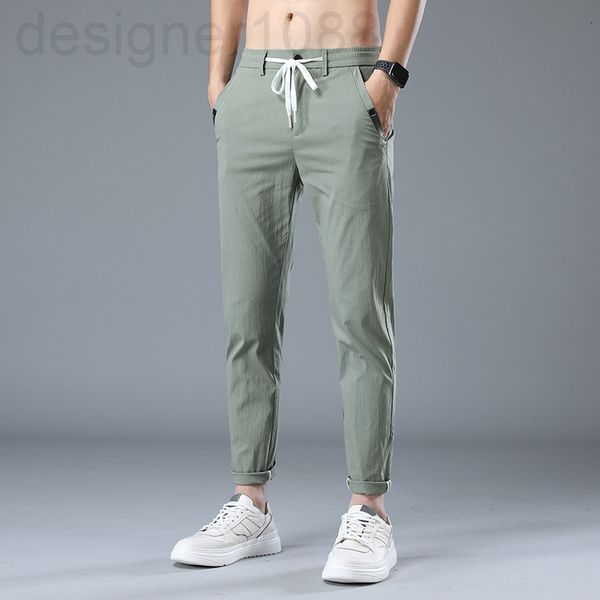 men's pants designer 2022 men's casual elastic ice silk pants sports fashion summer thin slim fit zdmf, Black
men's pants designer 2022 men's casual elastic ice silk pants sports fashion summer thin slim fit zdmf, Black