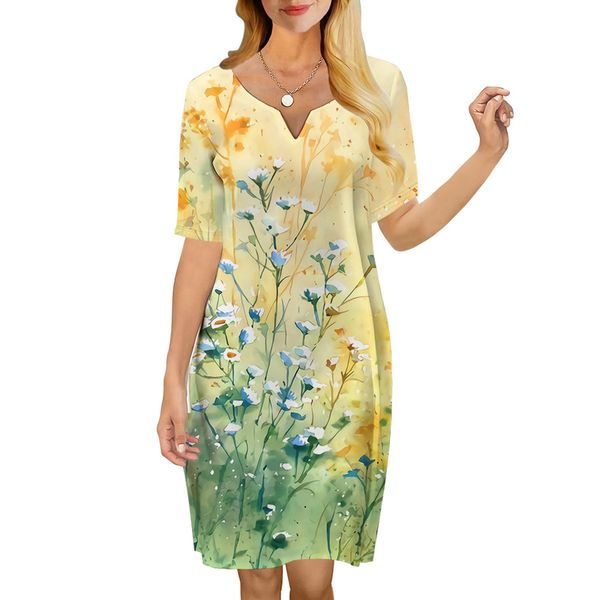 women dress flowers pattern 3d printed vneck loose casual short sleeve shift dress for female dresses yellow clothing 220616, Black;gray
women dress flowers pattern 3d printed vneck loose casual short sleeve shift dress for female dresses yellow clothing 220616, Black;gray