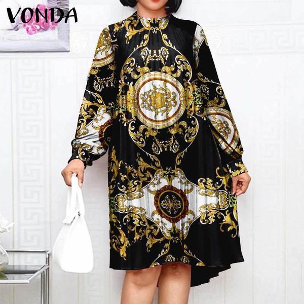 vonda women casual sundress autumn pleated long sleeve vestidos o neck vintage femme retro knee length robe printed dress 220721, Black;gray
vonda women casual sundress autumn pleated long sleeve vestidos o neck vintage femme retro knee length robe printed dress 220721, Black;gray