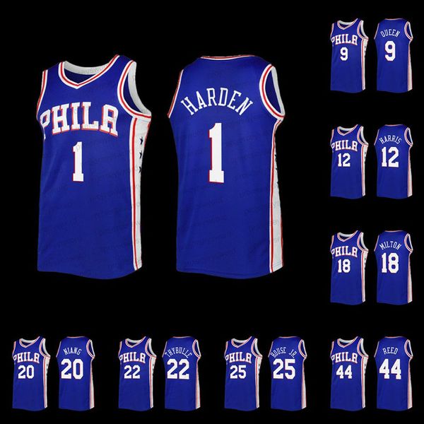 2022-23 royal jersey 1 james harden 9 trevelin queen 12 tobias harris 18 shake milton 21 joel embiid 22 matisse thybulle 23 charles bassey 2, Black;red
2022-23 royal jersey 1 james harden 9 trevelin queen 12 tobias harris 18 shake milton 21 joel embiid 22 matisse thybulle 23 charles bassey 2, Black;red