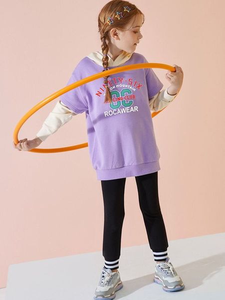 girls letter graphic drop shoulder 2 in 1 hoodie & leggings she, White
girls letter graphic drop shoulder 2 in 1 hoodie & leggings she, White