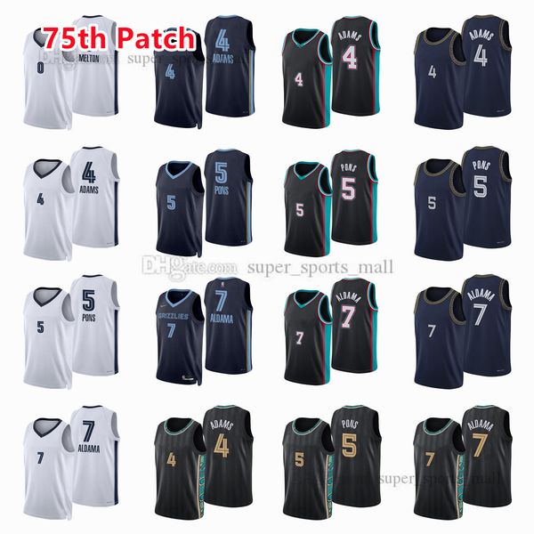 printed 75th patch city basketball jerseys 4 steven 0 de'anthony adams melton 7 santi 5 yves aldama pons jersey color white blue black, Black;red
printed 75th patch city basketball jerseys 4 steven 0 de'anthony adams melton 7 santi 5 yves aldama pons jersey color white blue black, Black;red