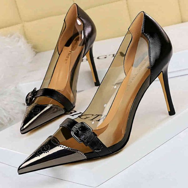 bigtree shoes pointed metal women pumps transparent high heels party stiletto 8.5 cm kitten ladies 220531, Black
bigtree shoes pointed metal women pumps transparent high heels party stiletto 8.5 cm kitten ladies 220531, Black