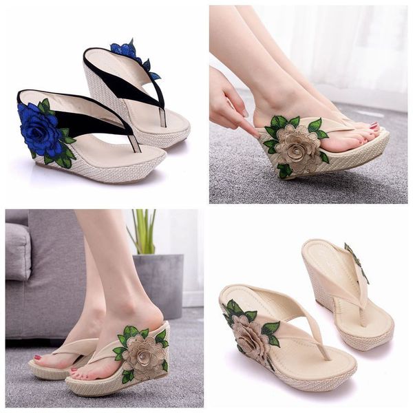 comemore summer high heel slippers woman lady home casual beach flip flops thick bottom sandals women shoes 220408, Black
comemore summer high heel slippers woman lady home casual beach flip flops thick bottom sandals women shoes 220408, Black