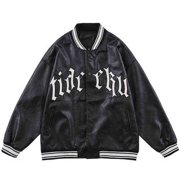 pu leather bomber jacket men letter embroidery streetwear autumn male hip hop baseball uniform tide leather jacket outwear t220728, Black
pu leather bomber jacket men letter embroidery streetwear autumn male hip hop baseball uniform tide leather jacket outwear t220728, Black