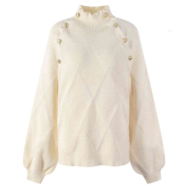 women's knits tees white diamond check double shoulder metal buckle turtleneck sweater autumn winter french elegant r8ix
women's knits tees white diamond check double shoulder metal buckle turtleneck sweater autumn winter french elegant r8ix