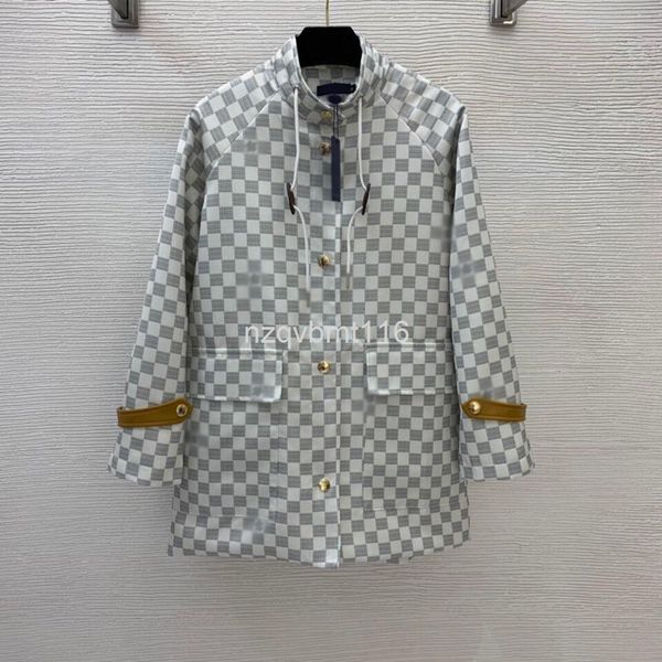 women's jackets early spring metal button checkerboard lattice letter printed stand collar jacket casual loose, Black;brown
women's jackets early spring metal button checkerboard lattice letter printed stand collar jacket casual loose, Black;brown