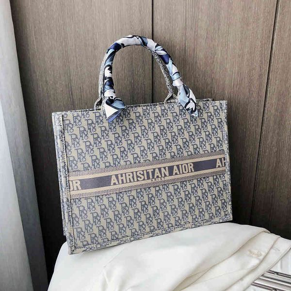 net red star same canvas large capacity women's fashion silk scarf handbag shopping tote
net red star same canvas large capacity women's fashion silk scarf handbag shopping tote