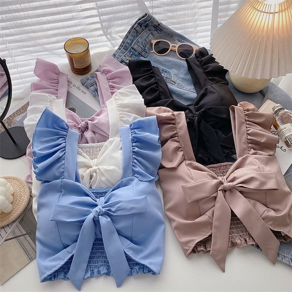 bow tie lace-up floral print camisole short female summer women sleeveless v-neck pleated ruffled camisole 220519, White
bow tie lace-up floral print camisole short female summer women sleeveless v-neck pleated ruffled camisole 220519, White