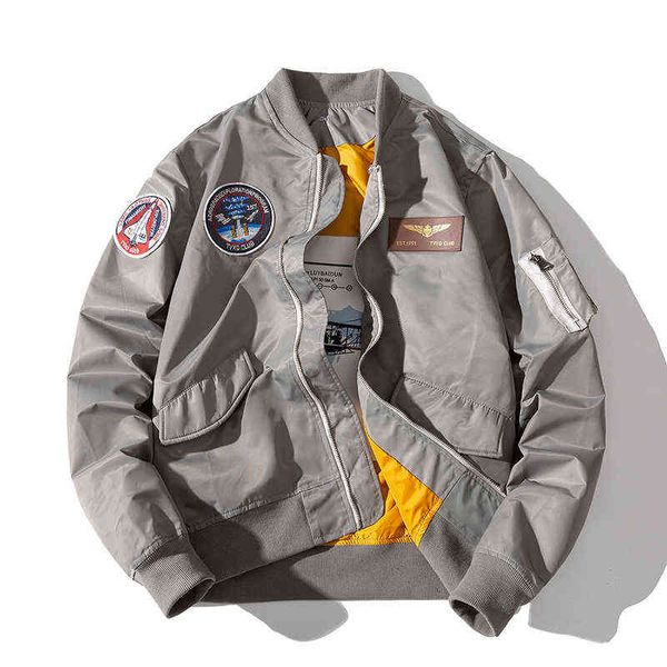 bomber jacket men vintage badge air force pilot jacket military flight coat casual spring wutumn windbreaker men clothing 2021 t220816, Black;brown
bomber jacket men vintage badge air force pilot jacket military flight coat casual spring wutumn windbreaker men clothing 2021 t220816, Black;brown