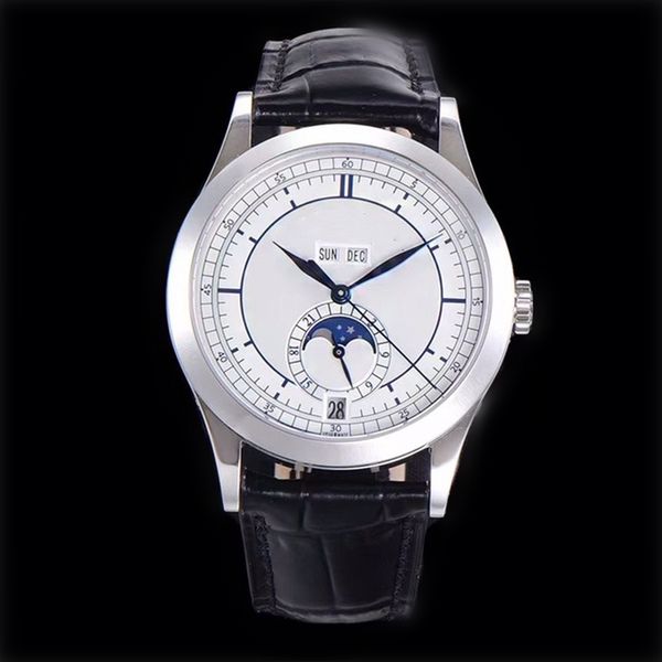 gr 5396 montre de luxe luxury watch men watches 38.5x11.2mm original 324s automatic machine movement steel case moon phases wristwatches wat, Slivery;brown
gr 5396 montre de luxe luxury watch men watches 38.5x11.2mm original 324s automatic machine movement steel case moon phases wristwatches wat, Slivery;brown
