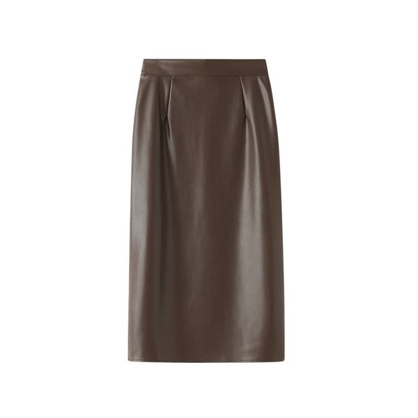 women autumn pu leather skirt split hem bodycon high waist winter femme faldas jupe saia 220401, Black
women autumn pu leather skirt split hem bodycon high waist winter femme faldas jupe saia 220401, Black