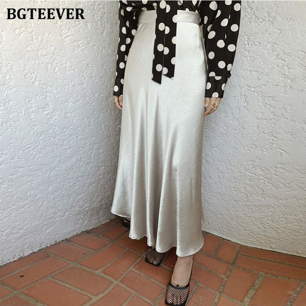 elegant elastic high waist satin midi skirts for women chic ladies long skirts 2021 spring summer a-line skirts femme, Black
elegant elastic high waist satin midi skirts for women chic ladies long skirts 2021 spring summer a-line skirts femme, Black