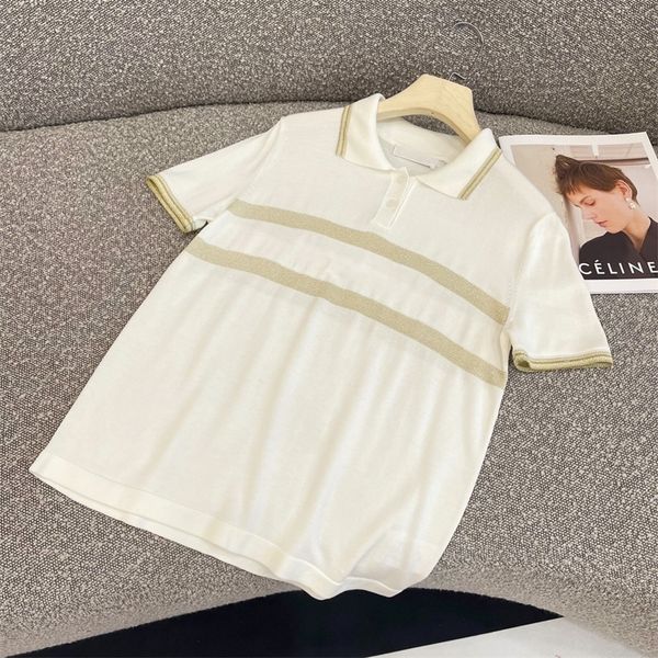 lapel short sleeve t-shirt women's new loose casual striped polo shirt in spring and summer 2022, White;black
lapel short sleeve t-shirt women's new loose casual striped polo shirt in spring and summer 2022, White;black