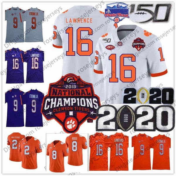 2020 clemson tigers trevor lawrence champions jersey 16 9 travis etienne jr. 2 sammy watkins tee higgins justyn ross 150th fiesta bowl white, Black
2020 clemson tigers trevor lawrence champions jersey 16 9 travis etienne jr. 2 sammy watkins tee higgins justyn ross 150th fiesta bowl white, Black