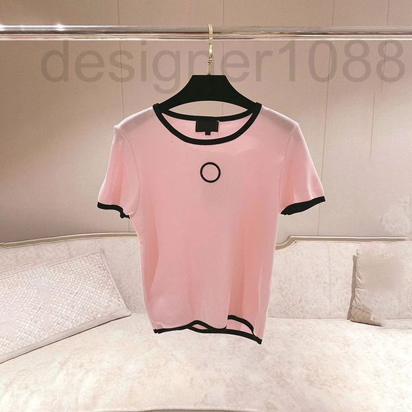 women's knits & tees designer 2022 summer new round neck small fragrance jacquard contrast letter slim fitting knitted pullover women&#, White
women's knits & tees designer 2022 summer new round neck small fragrance jacquard contrast letter slim fitting knitted pullover women&#, White