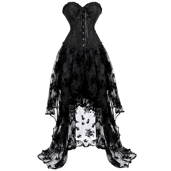 corset dress skirt set tutu lace overbust corsets for women gothique plus size costume burlesque corselet victorian black 220524
corset dress skirt set tutu lace overbust corsets for women gothique plus size costume burlesque corselet victorian black 220524