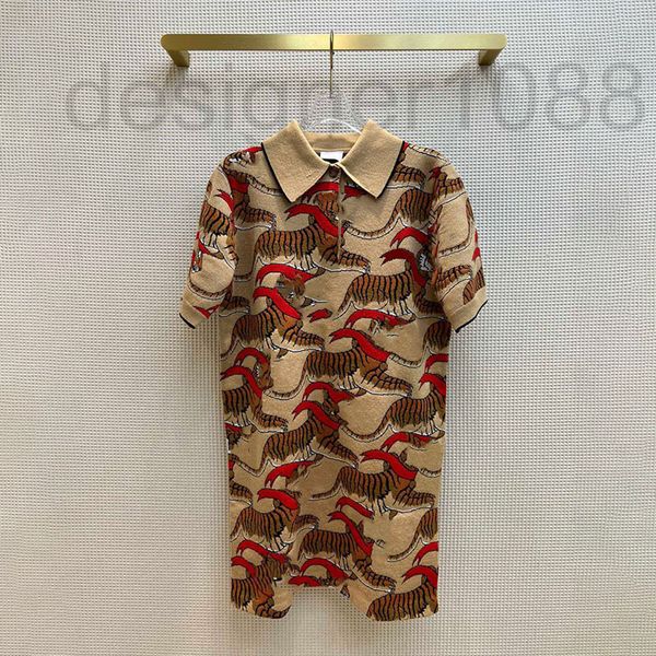 women's knits & tees designer spring 2022 cl3500 tiger pattern knitted dress animal jacquard straight tube short sleeve polo collar g3t, White
women's knits & tees designer spring 2022 cl3500 tiger pattern knitted dress animal jacquard straight tube short sleeve polo collar g3t, White